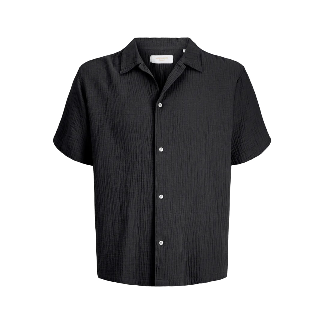 Chemise Jack & Jones Jornantucket Double Cloth SS Black - Ss