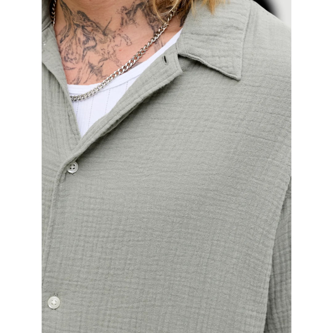 Chemise Jack & Jones Jornantucket Double Cloth SS Seagrass
