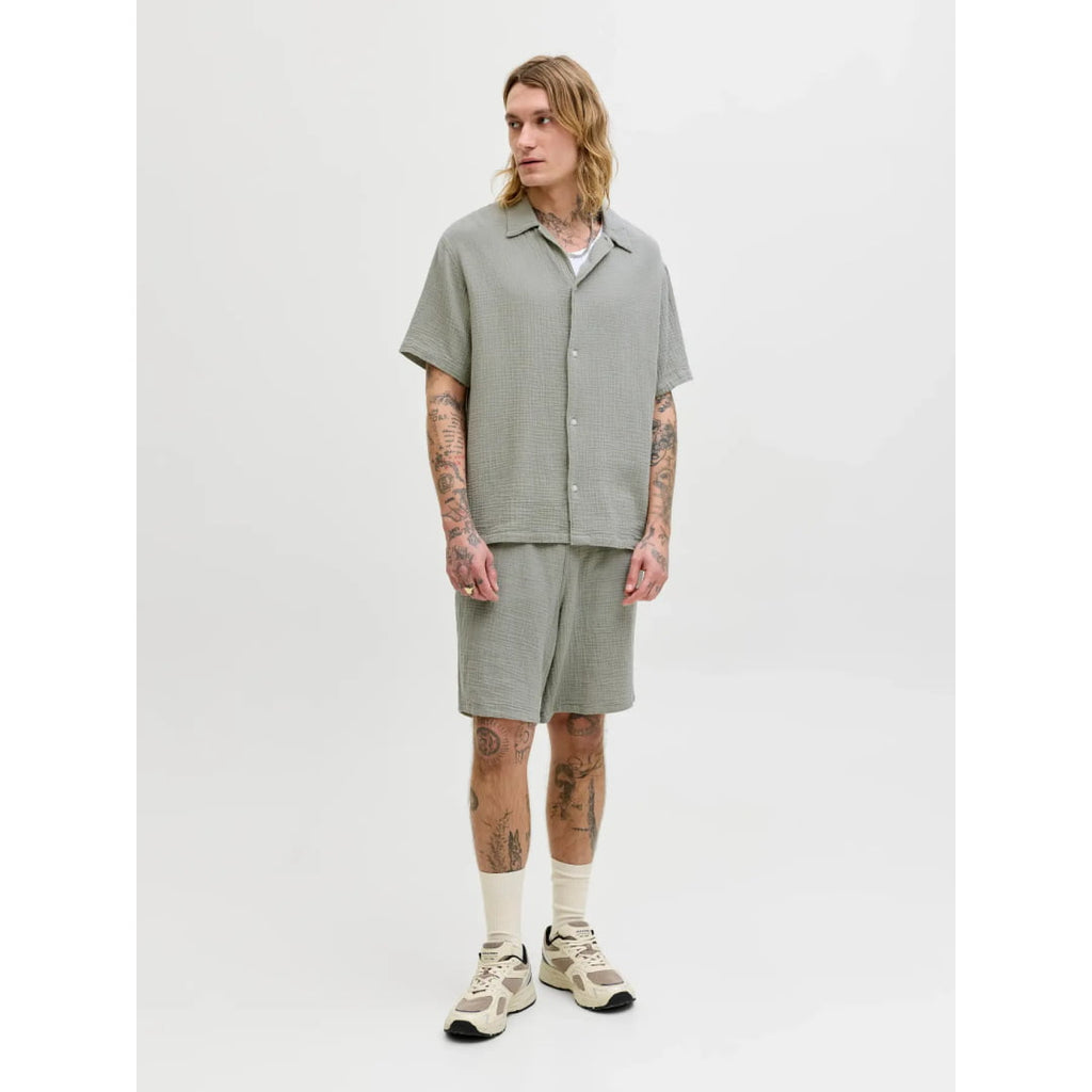 Chemise Jack & Jones Jornantucket Double Cloth SS Seagrass
