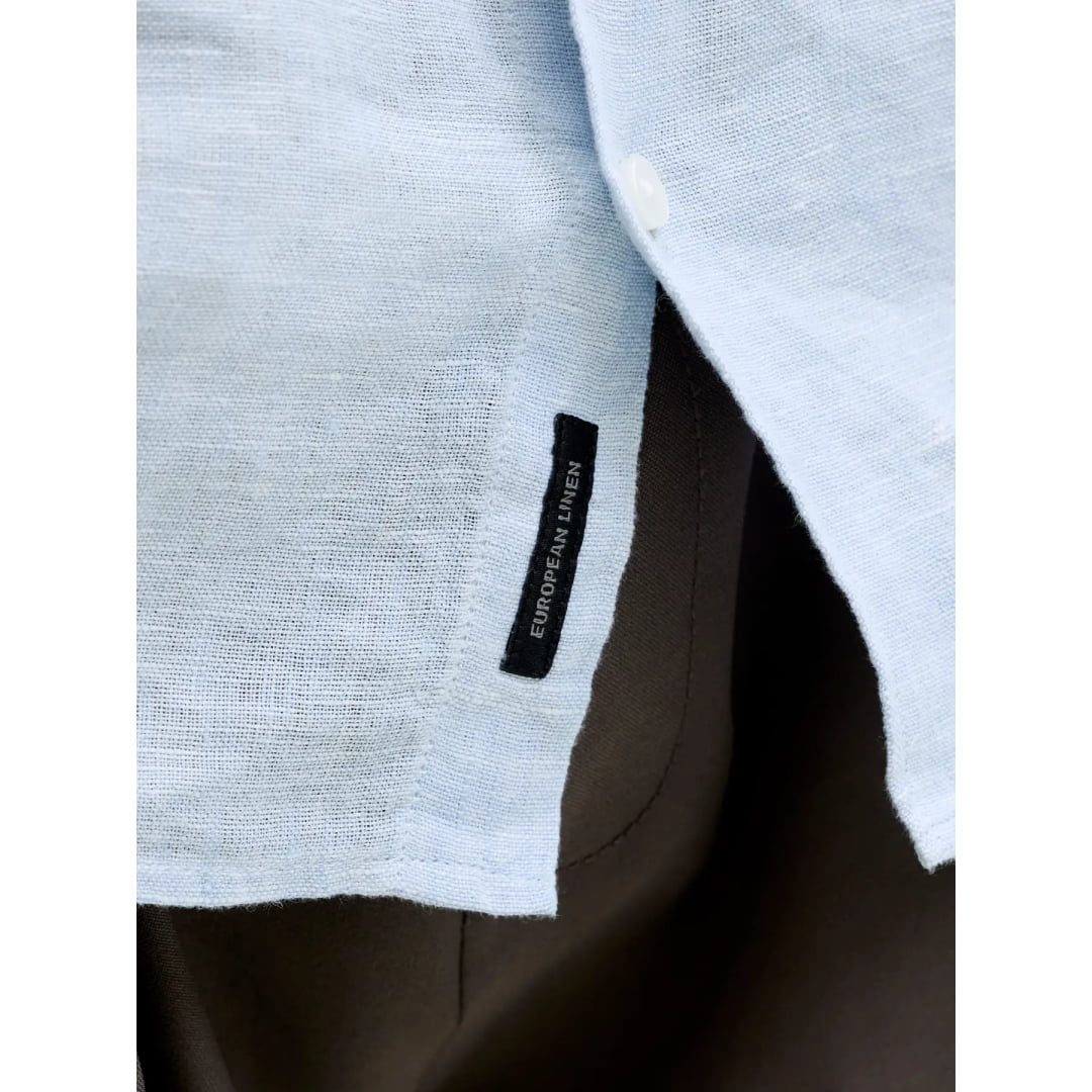 Chemise Jack & Jones JPRBLALAWRENCE Linen LS Chambray Blue