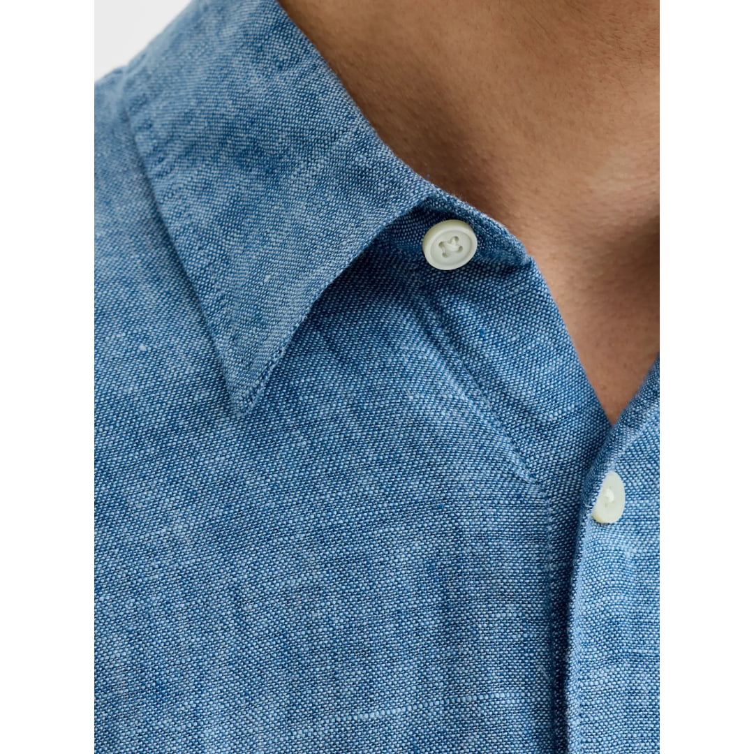 Chemise Jack & Jones JPRBLALAWRENCE Linen LS Faded Denim