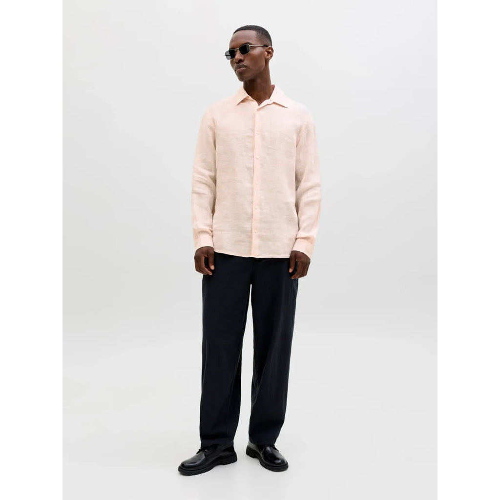 Chemise Jack & Jones JPRBLALAWRENCE Linen LS Impatiens Pink