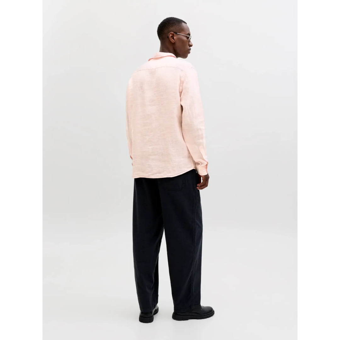 Chemise Jack & Jones JPRBLALAWRENCE Linen LS Impatiens Pink