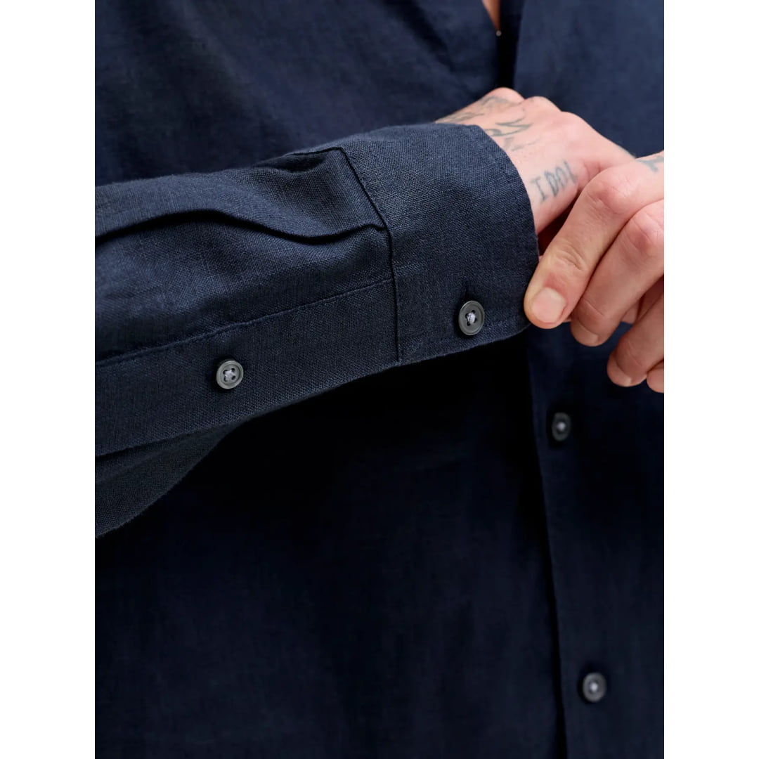 Chemise Jack & Jones JPRBLALAWRENCE Linen LS Night Sky