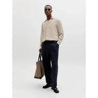 Chemise Jack & Jones JPRBLALAWRENCE Linen LS Silver Lining