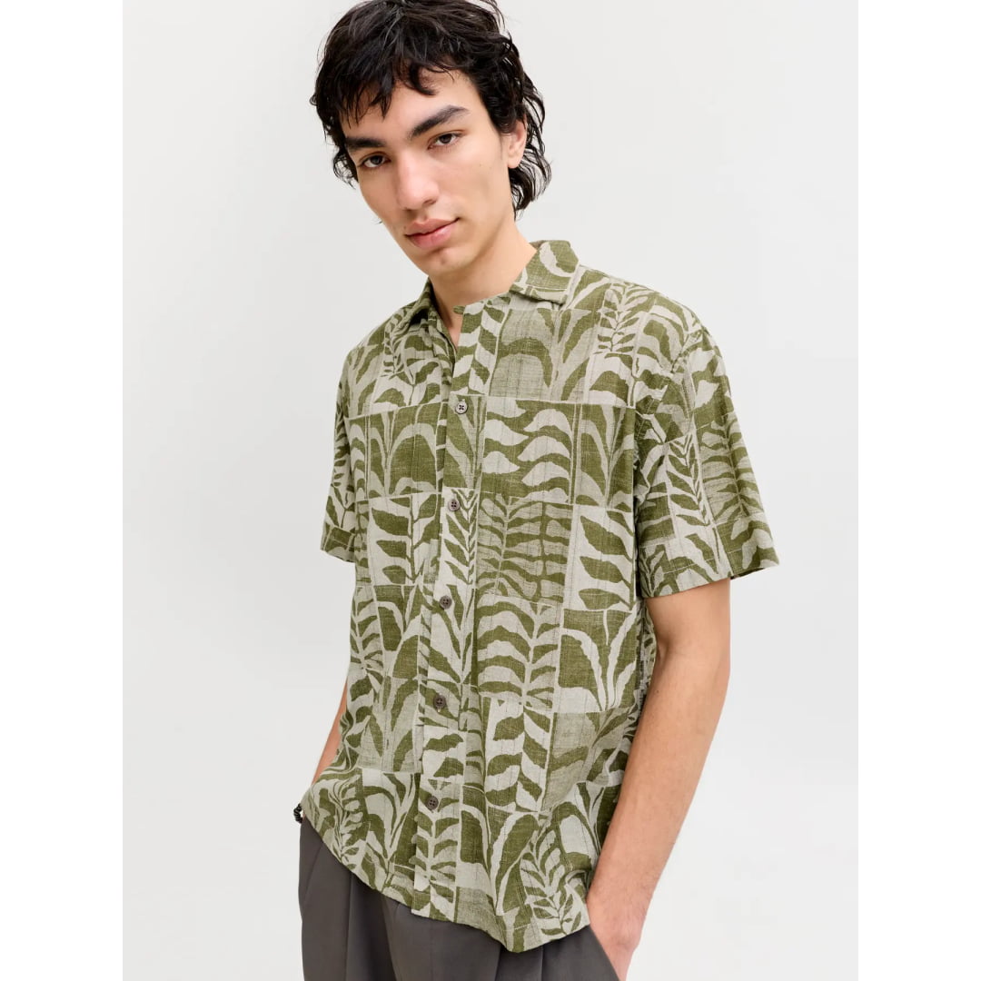 Chemise Jack & Jones JPRBLULYON Print Dobby SS Mermaid