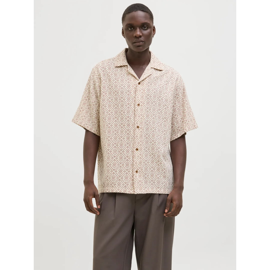 Chemise Jack & Jones JPRBLUVINCENT Print Resort Oatmeal