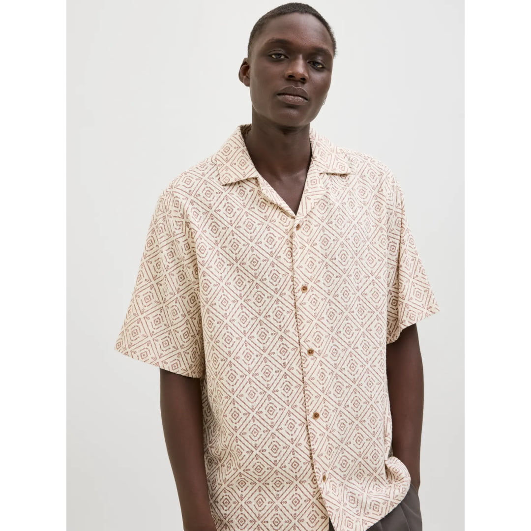 Chemise Jack & Jones JPRBLUVINCENT Print Resort Oatmeal