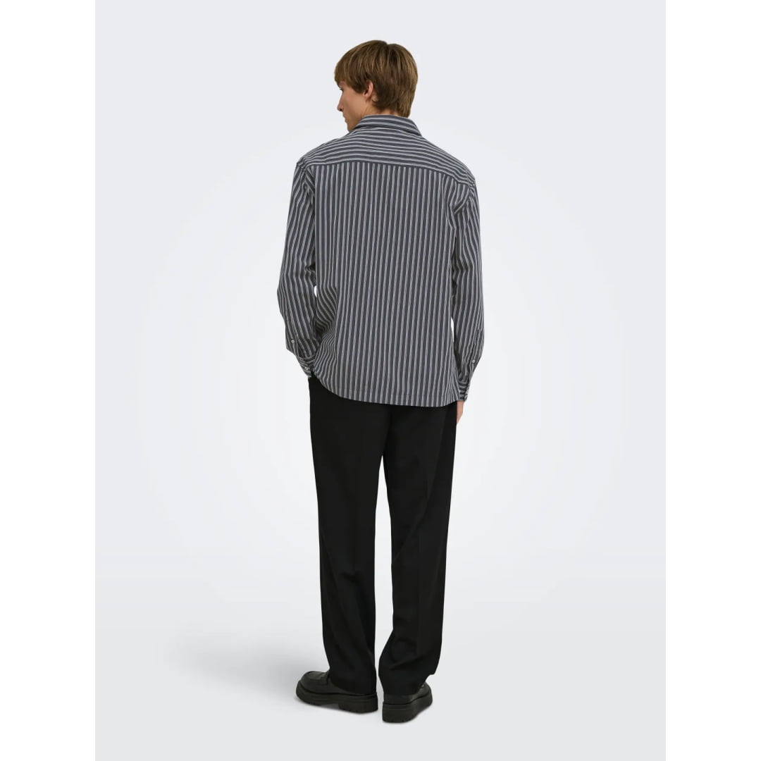 Chemise Jack & Jones ONSTOMMY Stripe RLX VD Grey Pinstripe