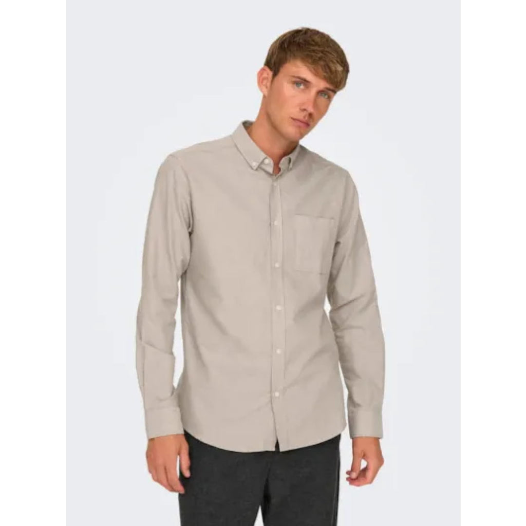 Chemise Only & Sons Onsalvaro Oxford Chinchilla