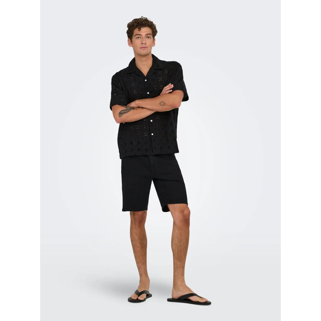 Chemise Only & Sons ONSARON Loose Fit Resort 0305 Jet Black