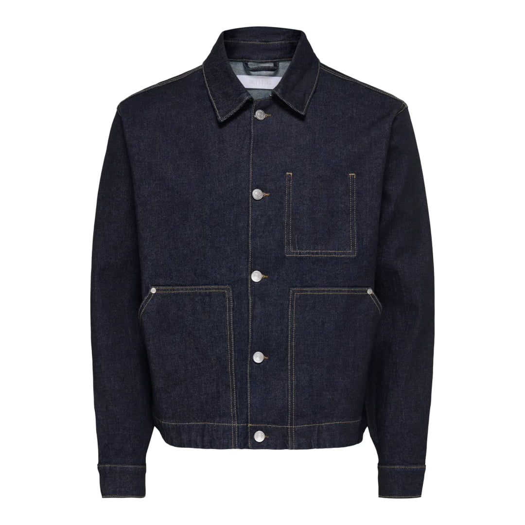 Chemise Only & Sons Onsartisan Indigo 9516 Denim Dark Blue
