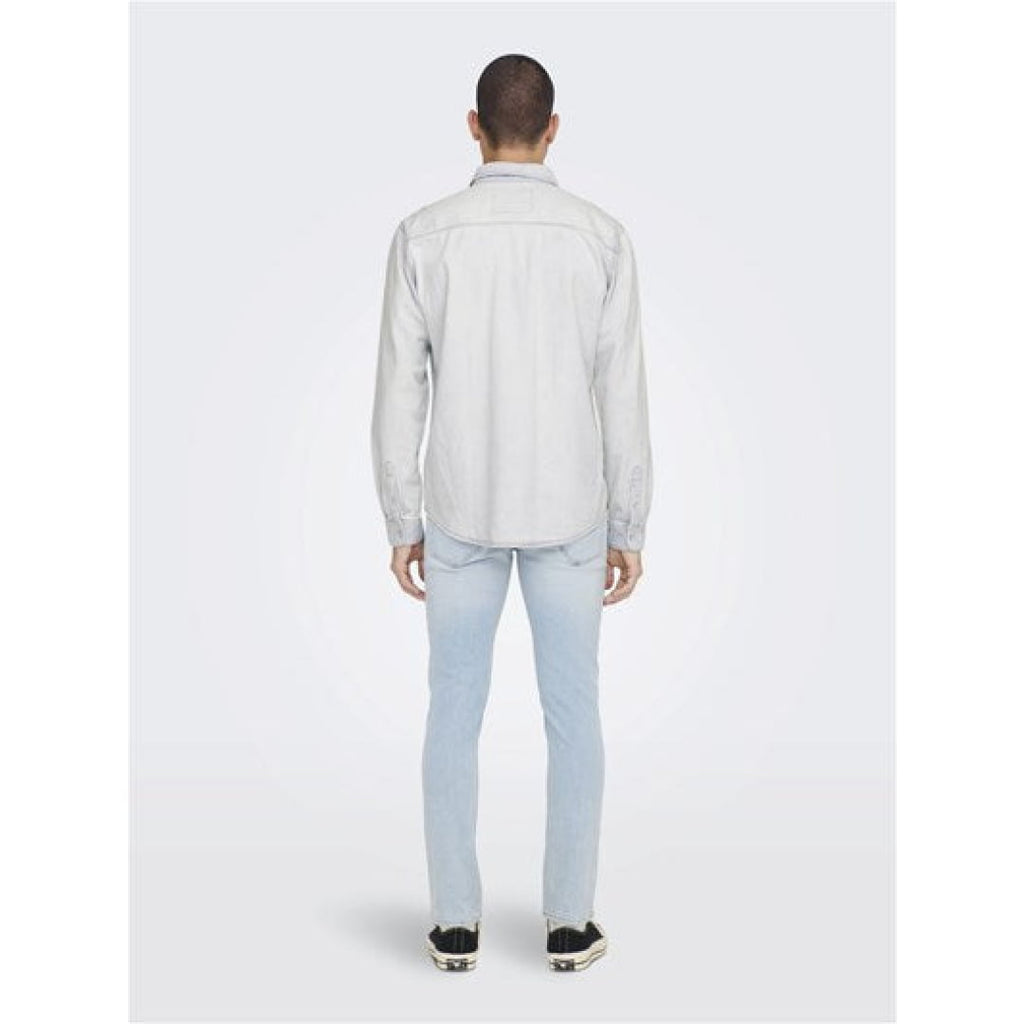 Chemise Only & Sons Onsbane Denim 2347 Light Blue