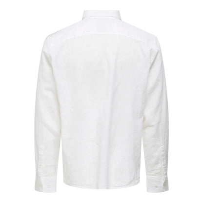 Chemise Only & Sons Onscaiden Life 1PKT Linen Blend White