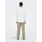Chemise Only & Sons Onscaiden Life 1PKT Linen Blend White