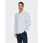 Chemise Only & Sons Onscaiden Life Linen Cashmere Blue