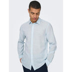 Chemise Only & Sons Onscaiden Life Linen Cashmere Blue