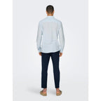 Chemise Only & Sons Onscaiden Life Linen Cashmere Blue