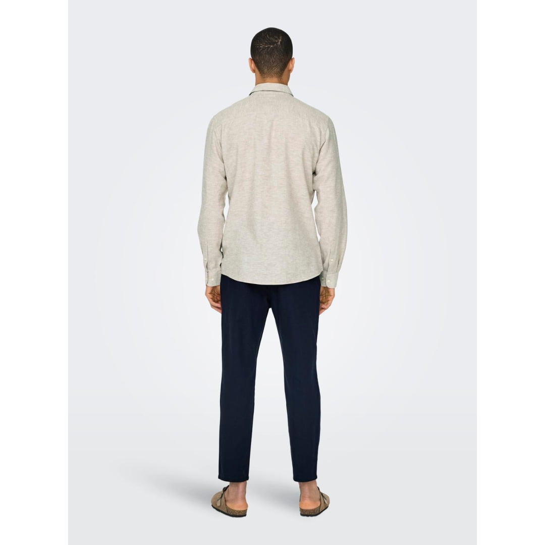 Chemise Only & Sons Onscaiden Life Linen Chinchilla