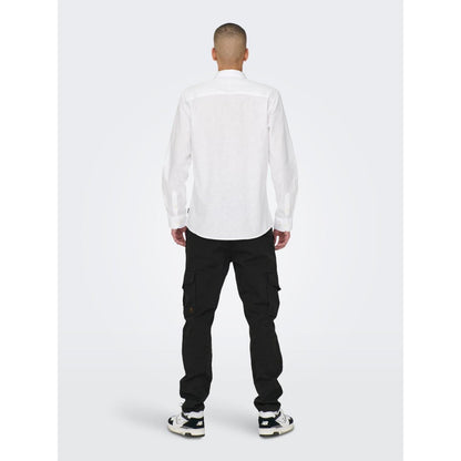 Chemise Only & Sons Onscaiden Life Linen Col Mao White