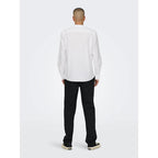 Chemise Only & Sons Onscaiden Life Linen LS Col Mao White