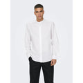 Chemise Only & Sons Onscaiden Life Linen LS Col Mao White