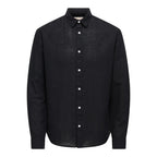 Chemise Only & Sons Onscaiden Life Solid Linen Black - Swamp