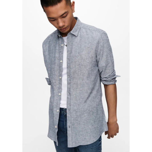 Chemise Only & Sons Onscaiden Life Solid Linen Dress Blue