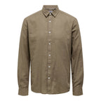 Chemise Only & Sons Onscaiden Life Solid Linen Fossil