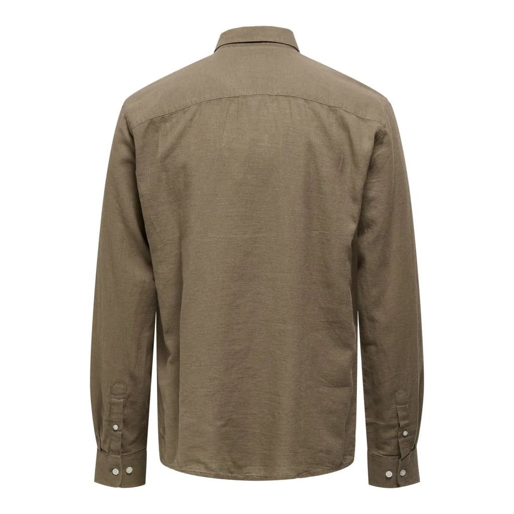 Chemise Only & Sons Onscaiden Life Solid Linen Fossil