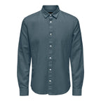 Chemise Only & Sons Onscaiden Life Solid Linen Stormy