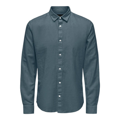 Chemise Only & Sons Onscaiden Life Solid Linen Stormy
