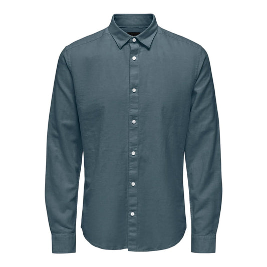 Chemise Only & Sons Onscaiden Life Solid Linen Stormy