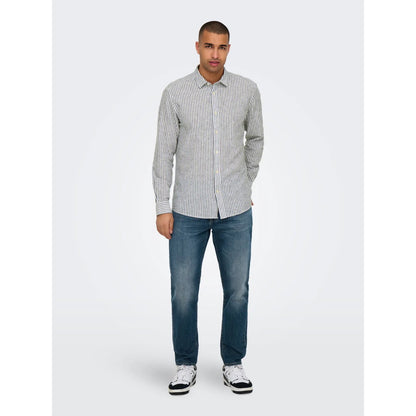 Chemise Only & Sons Onscaiden Life Stripe Linen 660 Dark