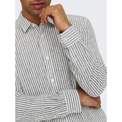 Chemise Only & Sons Onscaiden Life Stripe Linen 660 Dark