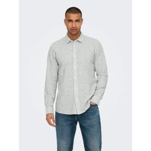 Chemise Only & Sons Onscaiden Life Stripe Linen 660 Sea