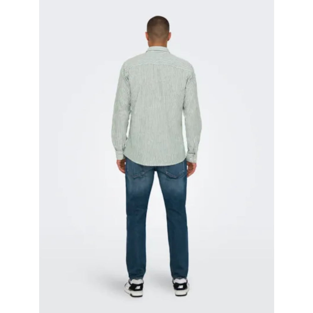 Chemise Only & Sons Onscaiden Life Stripe Linen 660 Sea