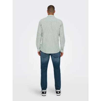 Chemise Only & Sons Onscaiden Life Stripe Linen 660 Sea