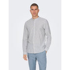 Chemise Only & Sons Onscaiden Life Stripe Linen Mao Dark