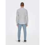 Chemise Only & Sons Onscaiden Life Stripe Linen Mao Dark