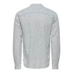 Chemise Only & Sons Onscaiden Life Stripe Linen Mao Sea