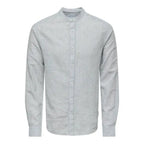 Chemise Only & Sons Onscaiden Life Stripe Linen Mao Sea