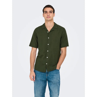 Chemise Only & Sons Onscaiden SS Life Linen Kambaba - White