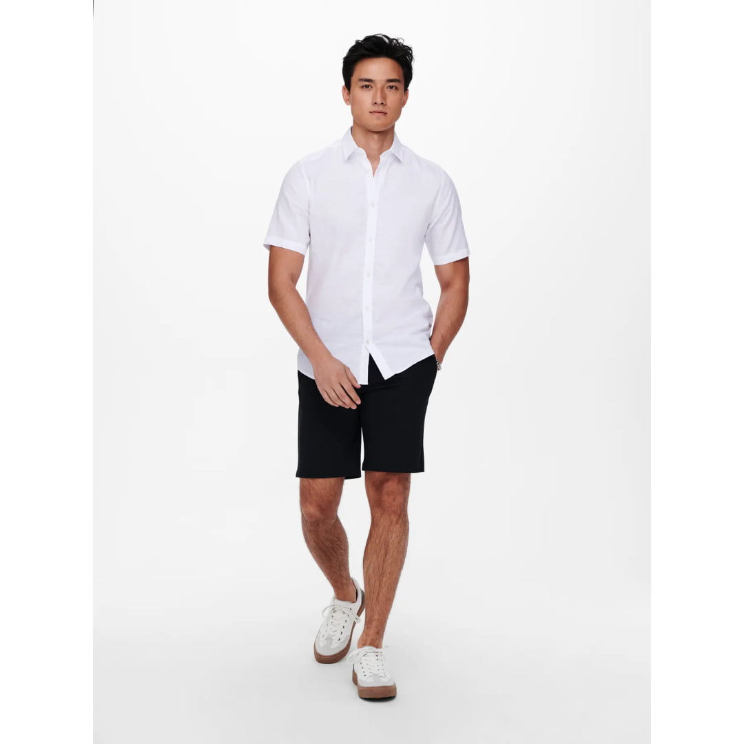 Chemise Only & Sons Onscaiden SS Life Linen White
