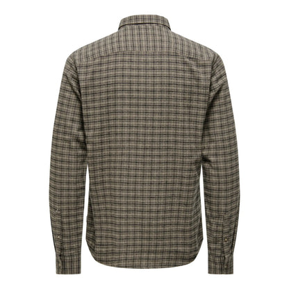 Chemise Only & Sons ONSGUDMUND LS Checked Walnut Jet Black