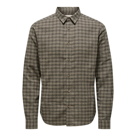 Chemise Only & Sons ONSGUDMUND LS Checked Walnut Jet Black