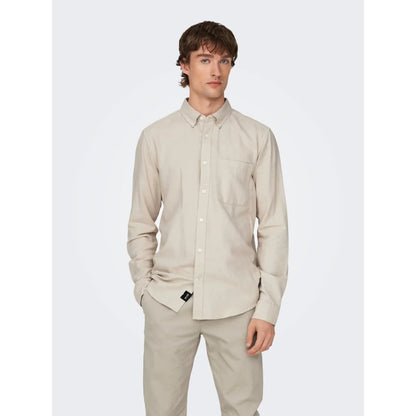 Chemise Only & Sons ONSGUDMUND Slim 1-Pkt Silver Lining