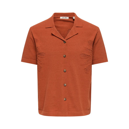 Chemise Only & Sons ONSJAM Life Reg Knit Burnt Brick