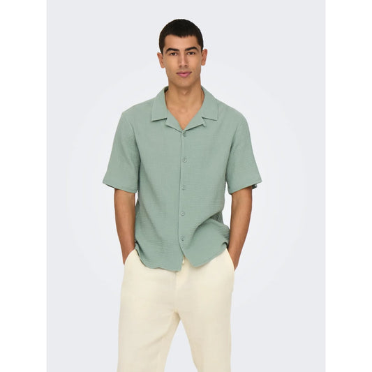 Chemise Only & Sons Onskyle 0158 Iceberg Green - Jet Black