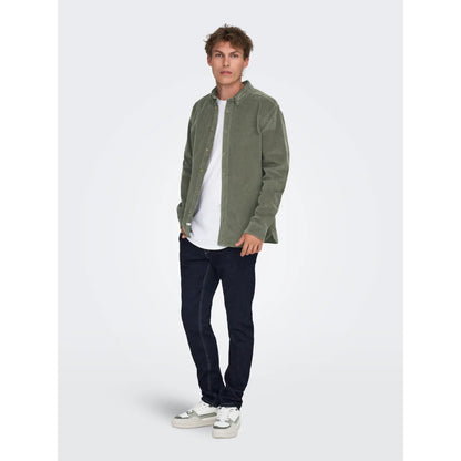 Chemise Only & Sons Onsmichael 18W Reg Cord Stretch Castor